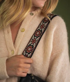 BANDOULIERE DE SAC ZINNIA NOIR