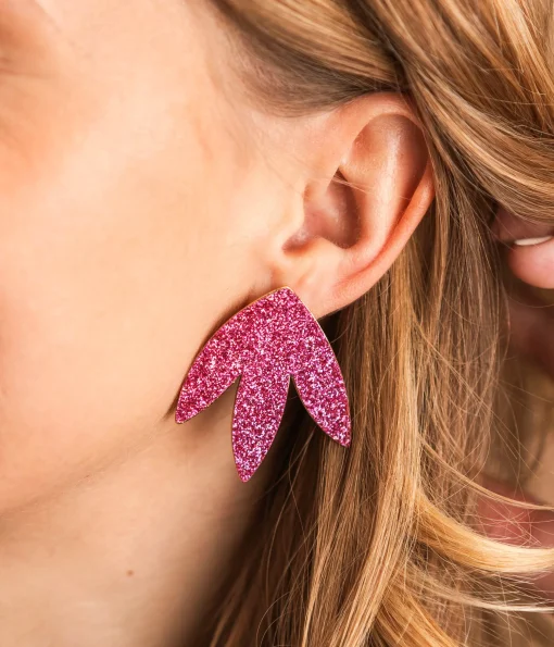 BOUCLES D'OREILLES AMANDE ROSE