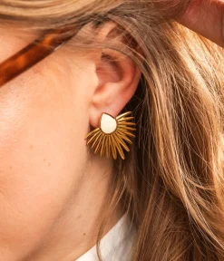 BOUCLES D'OREILLES BRITT BLANC