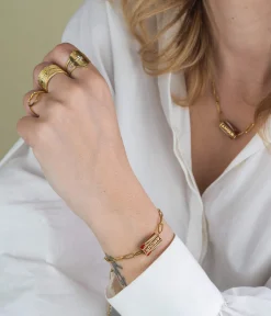 BRACELET ANEMONE DORÉ