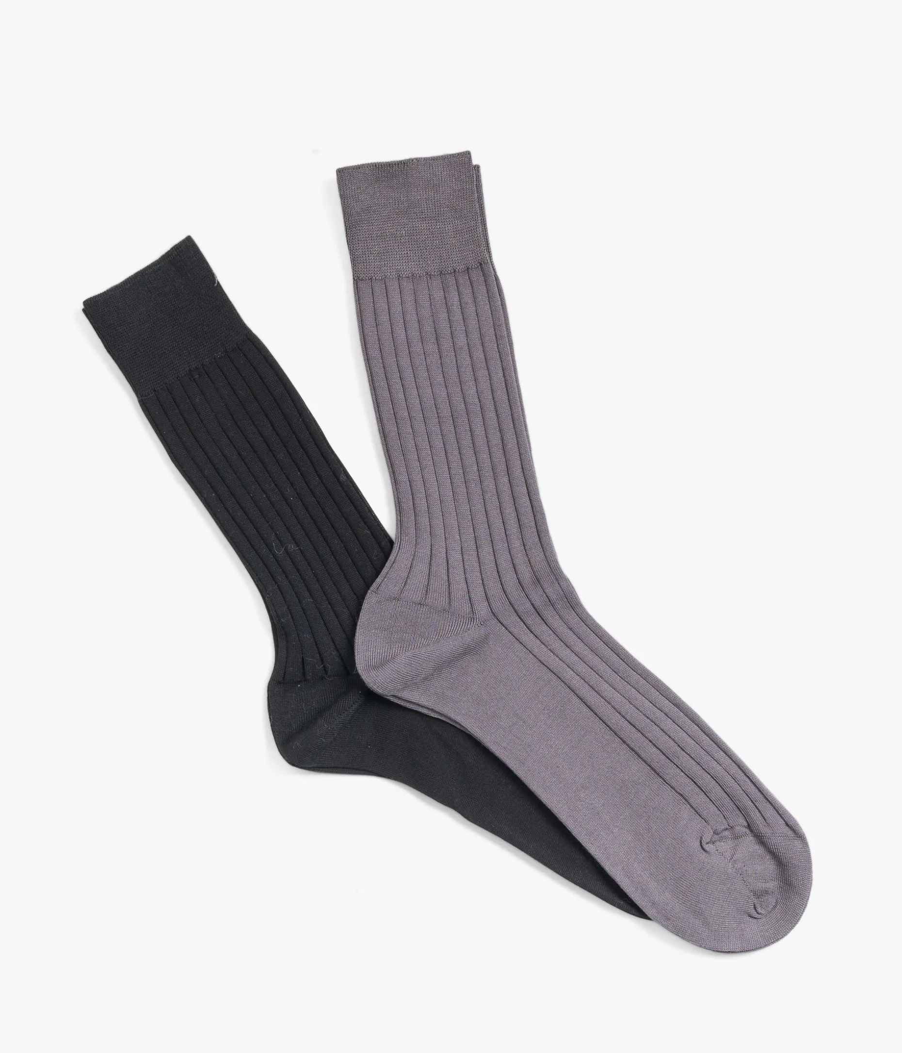 CHAUSSETTES ADELON NOIR ET GRIS