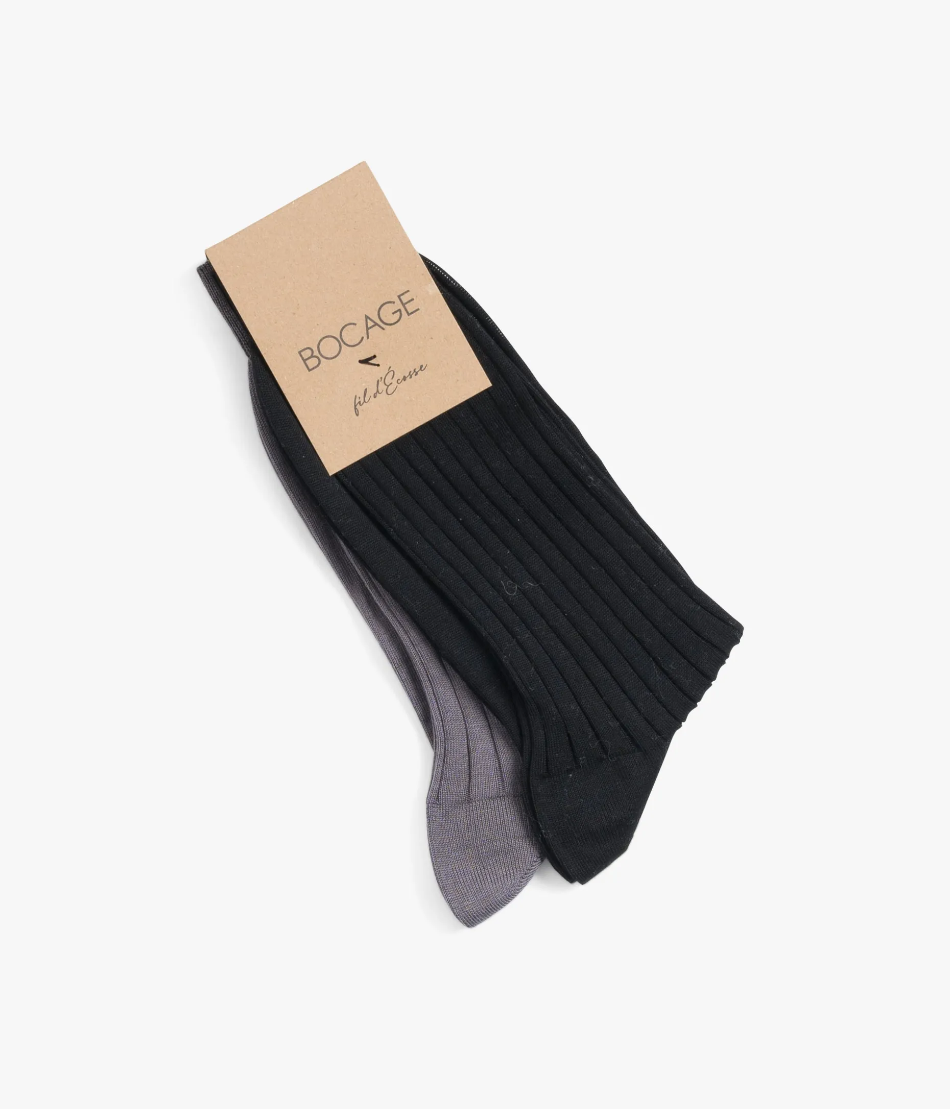 CHAUSSETTES ADELON NOIR ET GRIS