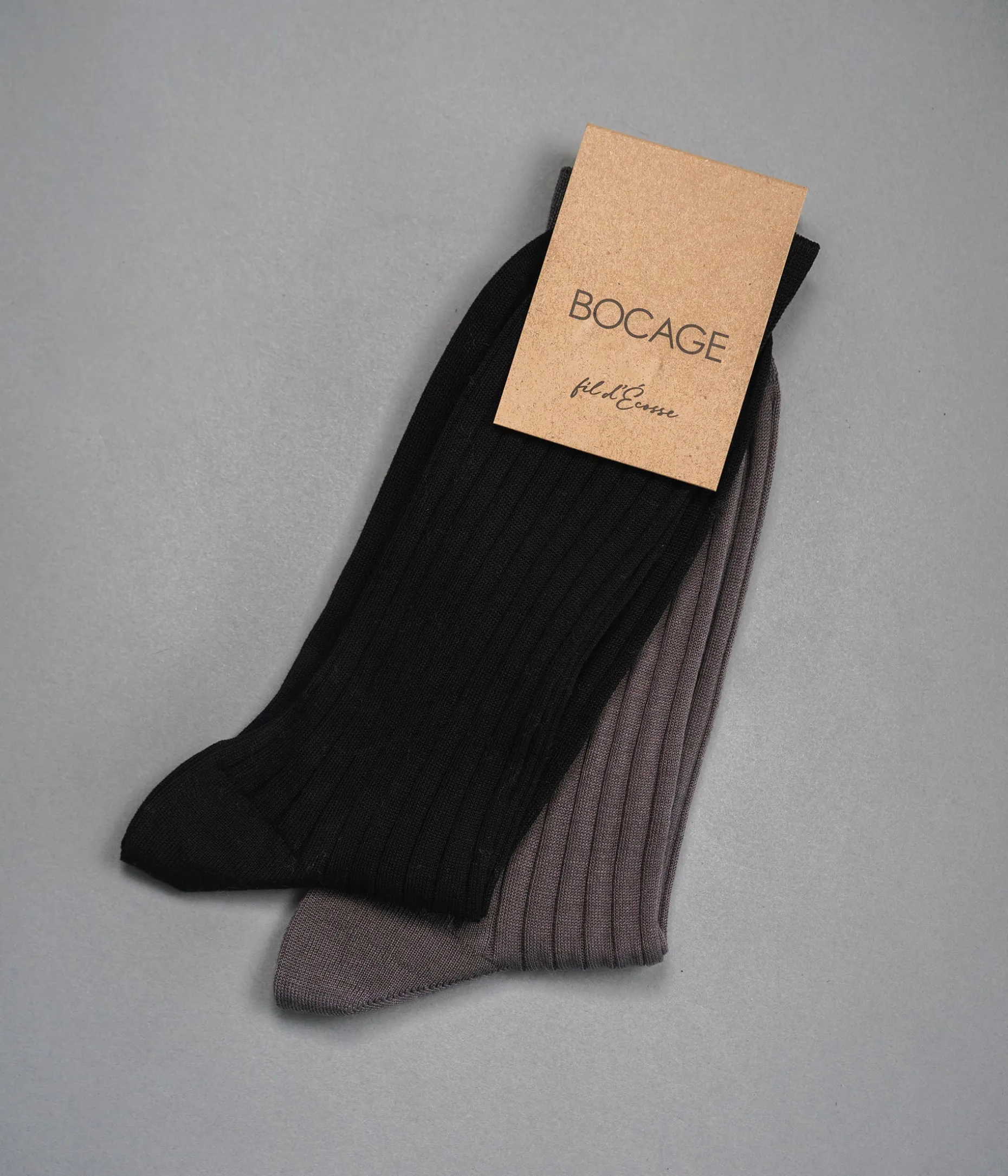 CHAUSSETTES ADELON NOIR ET GRIS