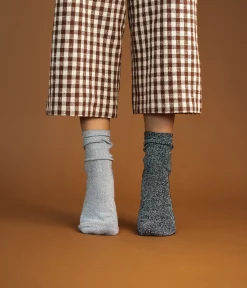 CHAUSSETTES NACRE NOIR ET GRIS