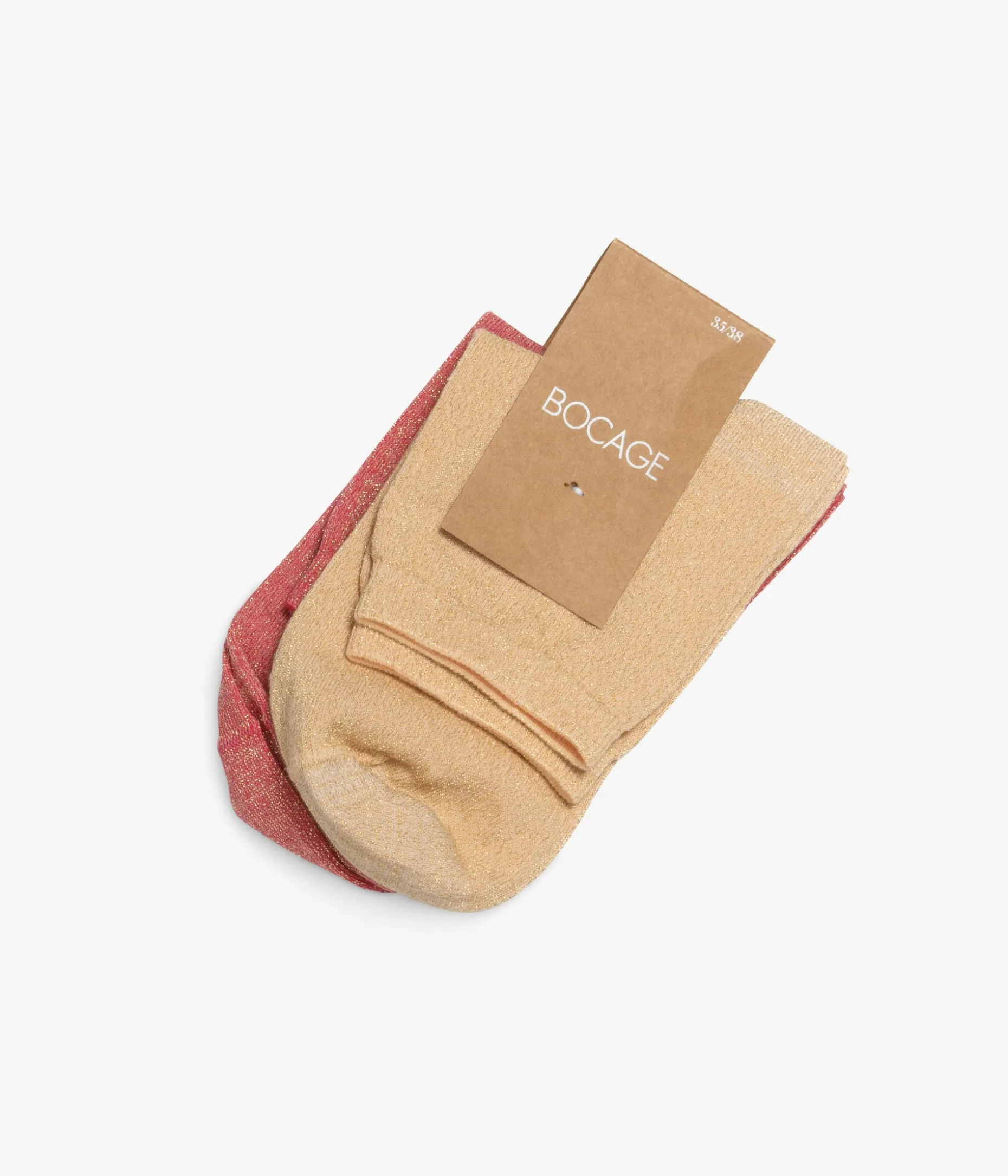 CHAUSSETTES NOA ROSE ET BEIGE