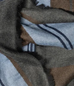 ECHARPE REMI KAKI ET BLEU