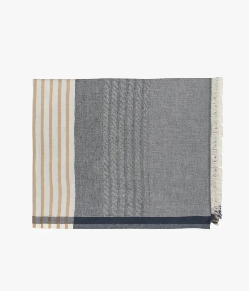 ECHARPE ROMARIO BLEU ET BEIGE