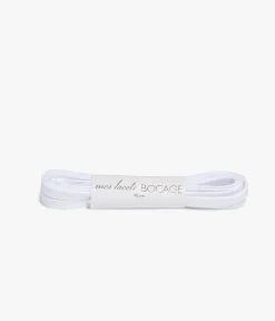 Lacets plats blancs