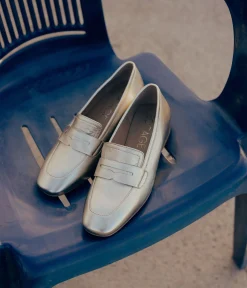 MOCASSIN ANGIE PLATINE