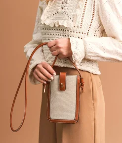 POCHETTE TELEPHONE EMELINE COGNAC