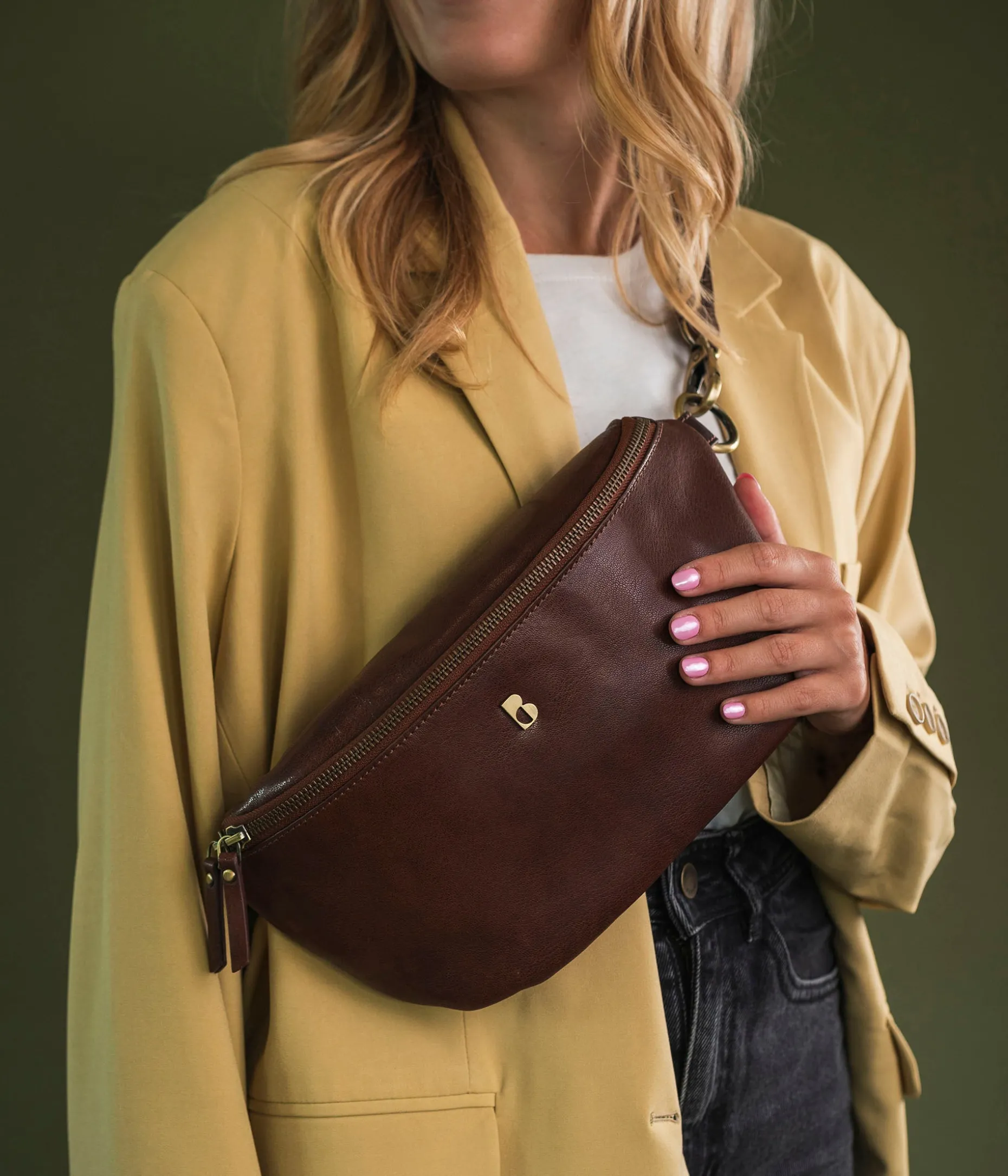 SAC BANANE ALBANOX CHATAIGNE